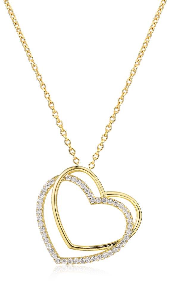 Tiny Gem Double Heart Necklace - TG2001 Tiny Gem Double Heart Necklace - TG2001