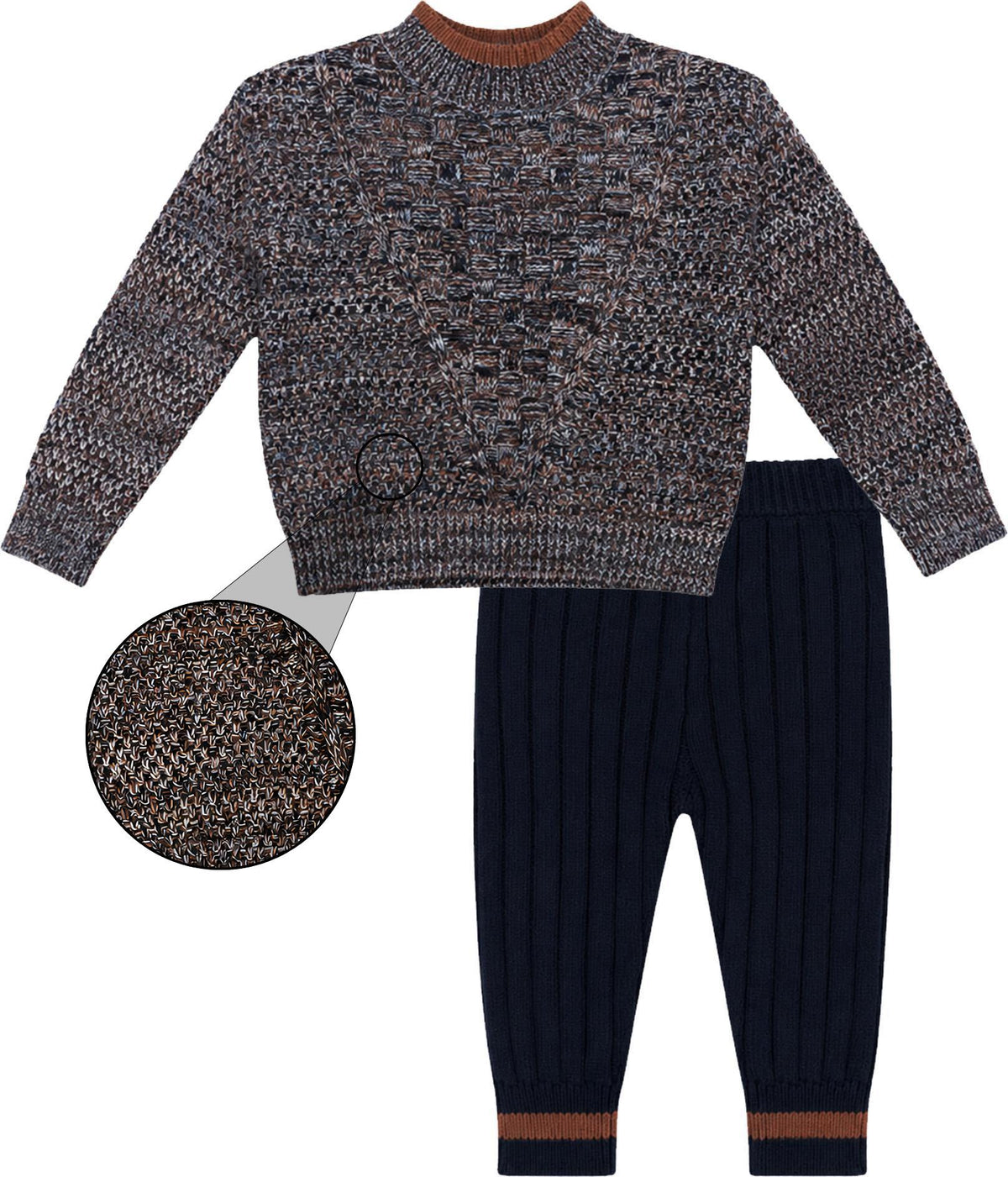 Clo Baby Boys Mix Knit Outfit - WB6CP7458E Clo Baby Boys Mix Knit Outfit - WB6CP7458E