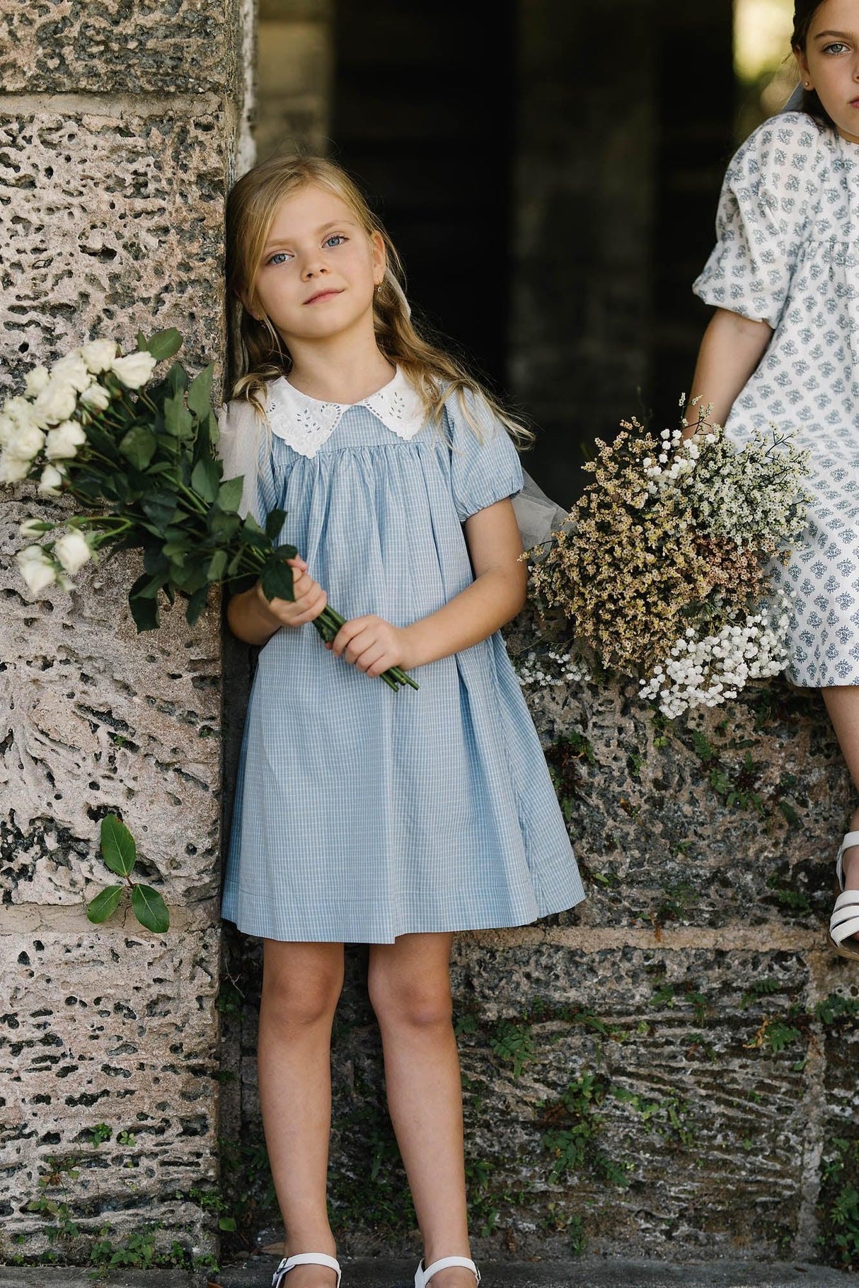 Analogie by Lil Legs Windowpane Collection Girls Short Sleeve Dress - WPDS Analogie by Lil Legs Windowpane Collection Girls Short Sleeve Dress - WPDS