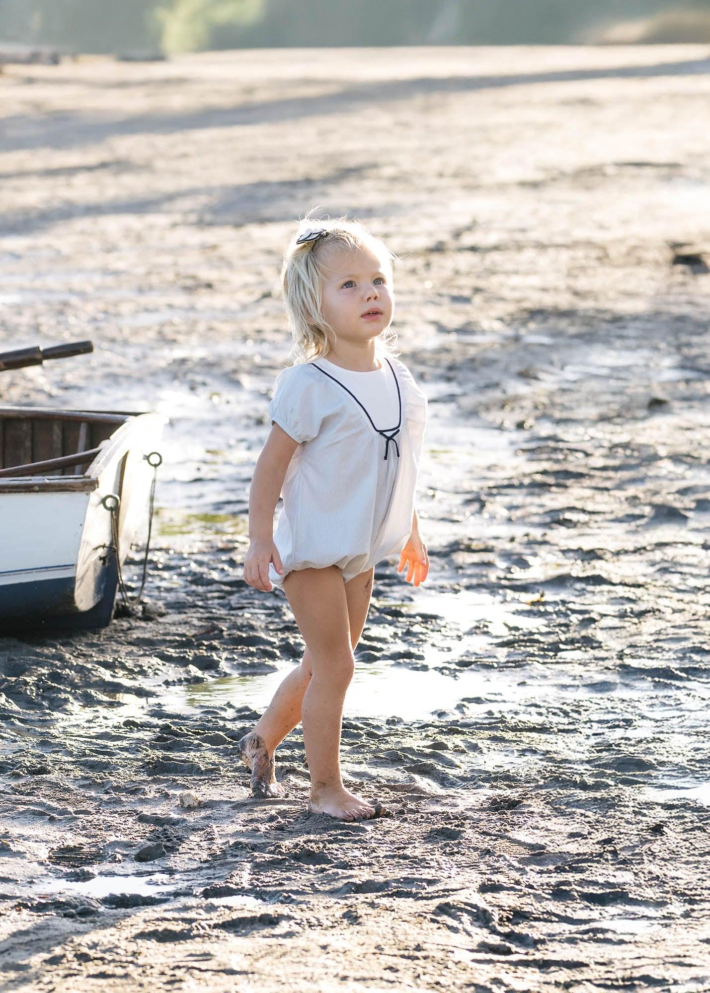 Analogie by Lil Legs Sailor Collection Baby Toddler Girls Romper - SGR