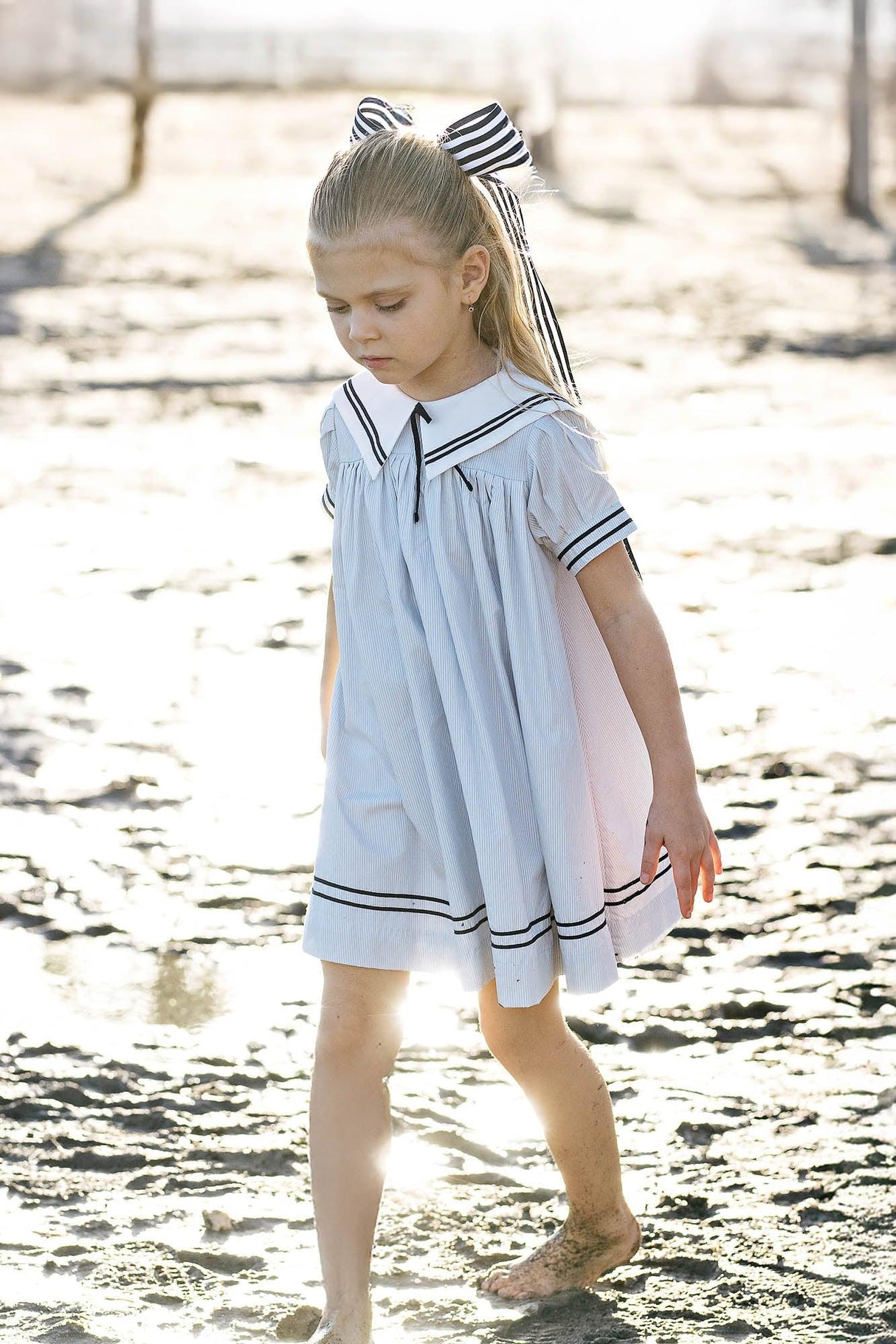Analogie by Lil Legs Sailor Collection Girls Short Sleeve Dress - SDS Analogie by Lil Legs Sailor Collection Girls Short Sleeve Dress - SDS