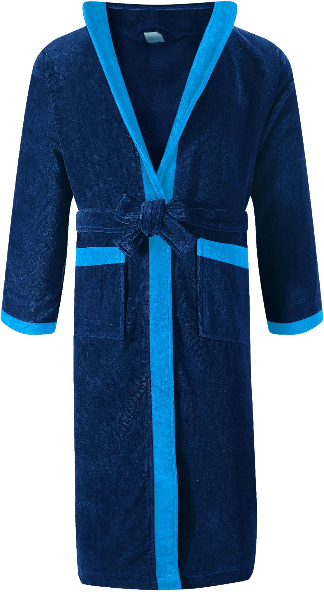 Abstract Boys Navy Terry Robe with Hood - 110-L