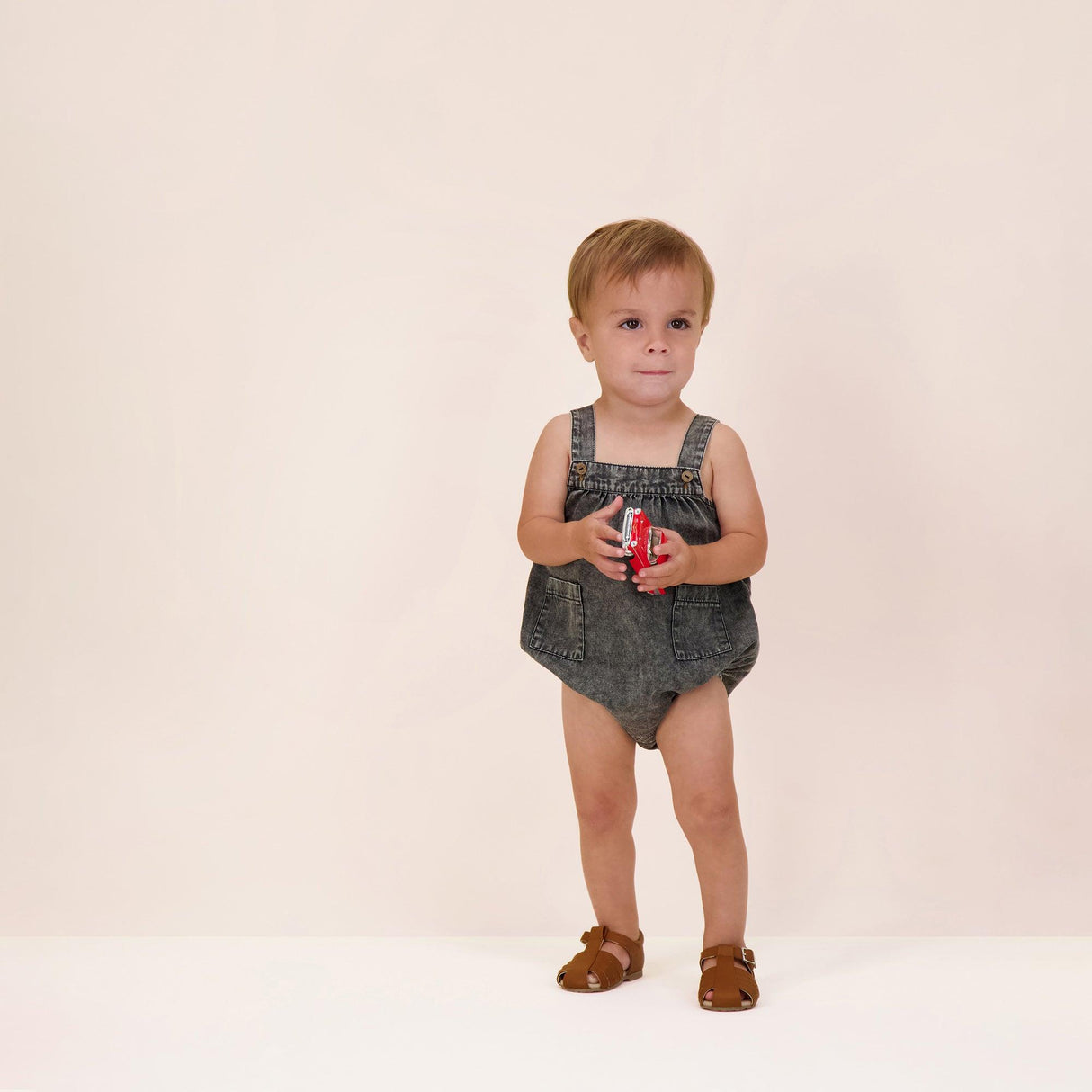 Analogie by Lil Legs Stonewash Collection Baby Toddler Boys Romper - SWBR Analogie by Lil Legs Stonewash Collection Baby Toddler Boys Romper - SWBR