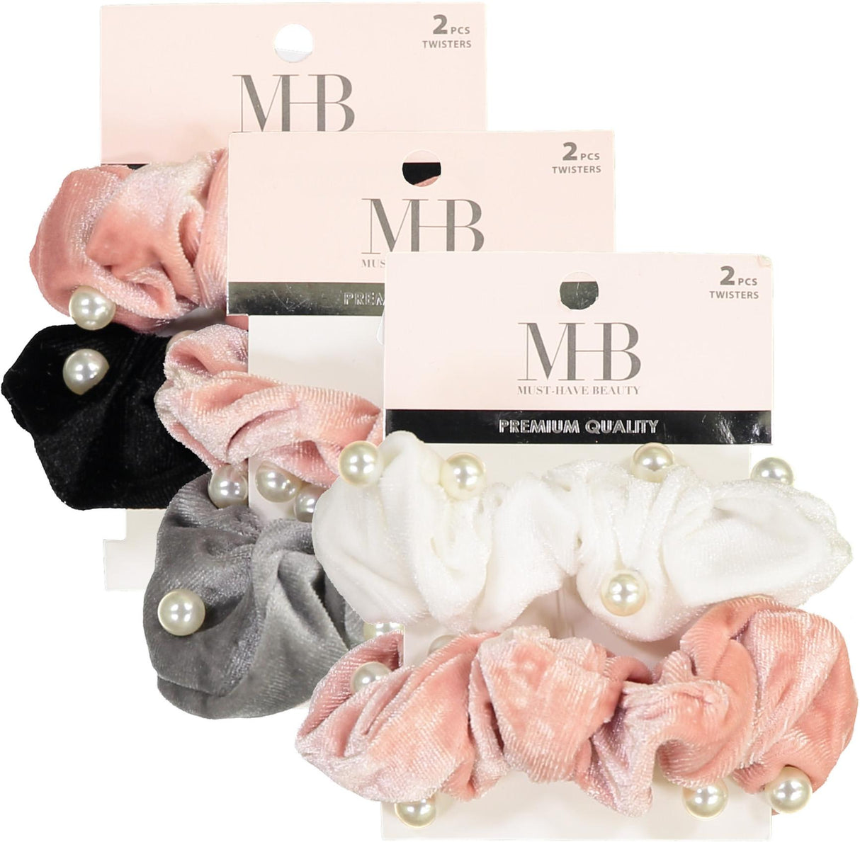 Expressions Velvet Pearled Scrunchy 2 Pack - AHE26161 Expressions Velvet Pearled Scrunchy 2 Pack - AHE26161