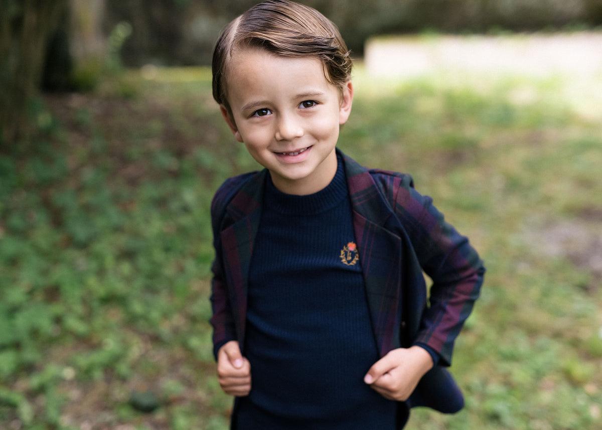 Analogie by Lil Legs Shabbos Collection Boys Plaid Blazer Analogie by Lil Legs Shabbos Collection Boys Plaid Blazer