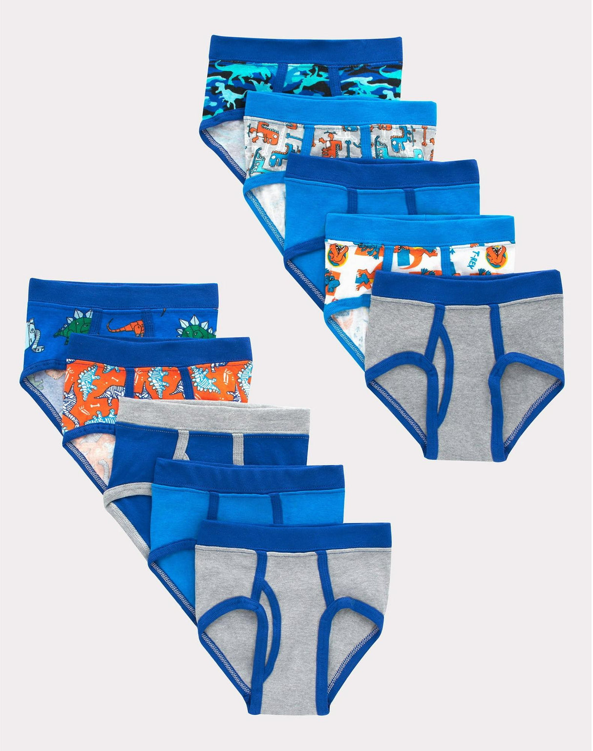 Hanes Toddler Boys Tagless Dinosaur Prints & Solids Briefs 10 Pack - BTTW10 Hanes Toddler Boys Tagless Dinosaur Prints & Solids Briefs 10 Pack - BTTW10