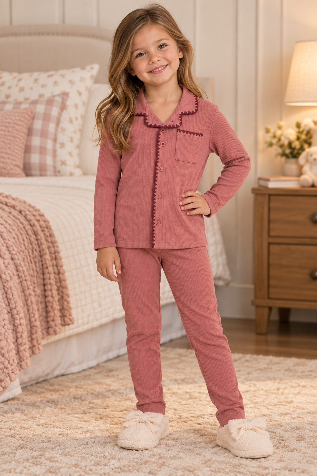 Aurora Boys Girls Whipstitch Cotton Pajamas - AAW26-0105-0107-0108 Aurora Boys Girls Whipstitch Cotton Pajamas - AAW26-0105-0107-0108