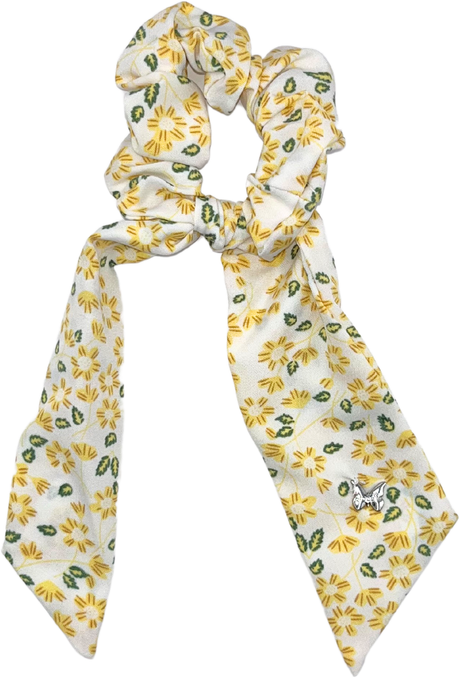 Arabelle Floral Scrunchy with Tails - 4043
