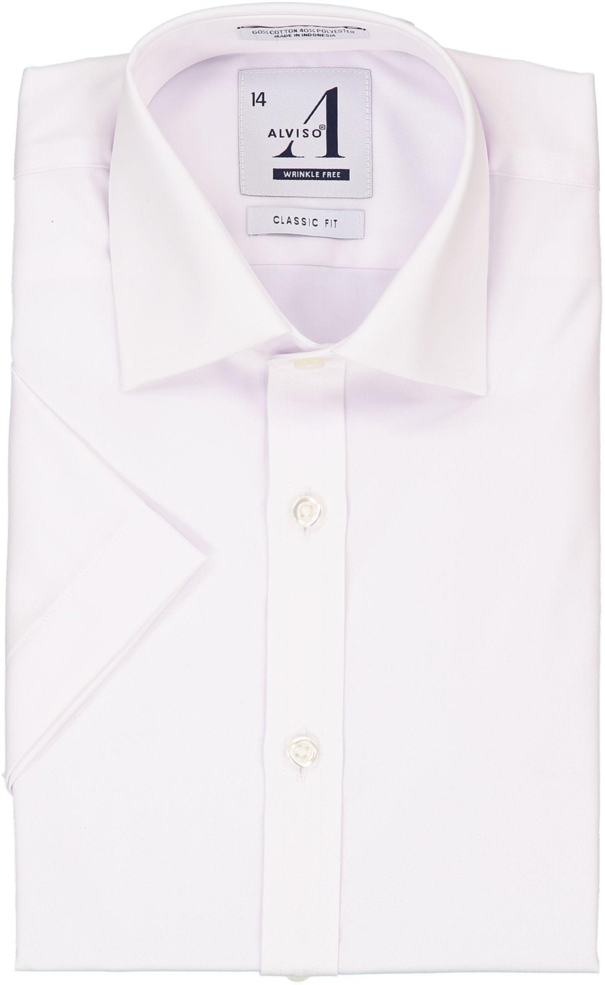 Alviso Boys White Short Sleeve Cotton/Poly Dress Shirt - T601 Alviso Boys White Short Sleeve Cotton/Poly Dress Shirt - T601