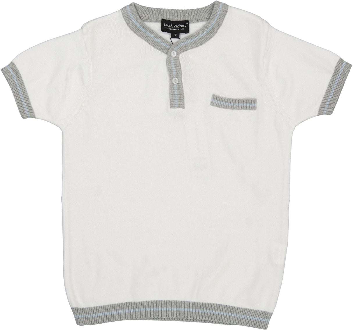 Leo & Zachary Boys Short Sleeve Sweater - BERNARD Leo & Zachary Boys Short Sleeve Sweater - BERNARD