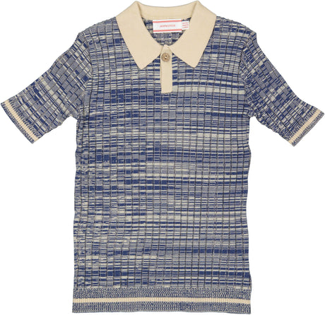 Hopscotch Boys Ribbed Collared Short Sleeve Sweater - SB3CP4776