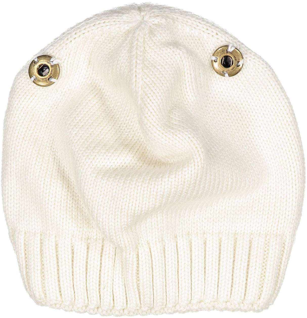 Maniere Unisex Baby Wool Blend Knit Hat with Double Snap for Pompoms Maniere Unisex Baby Wool Blend Knit Hat with Double Snap for Pompoms