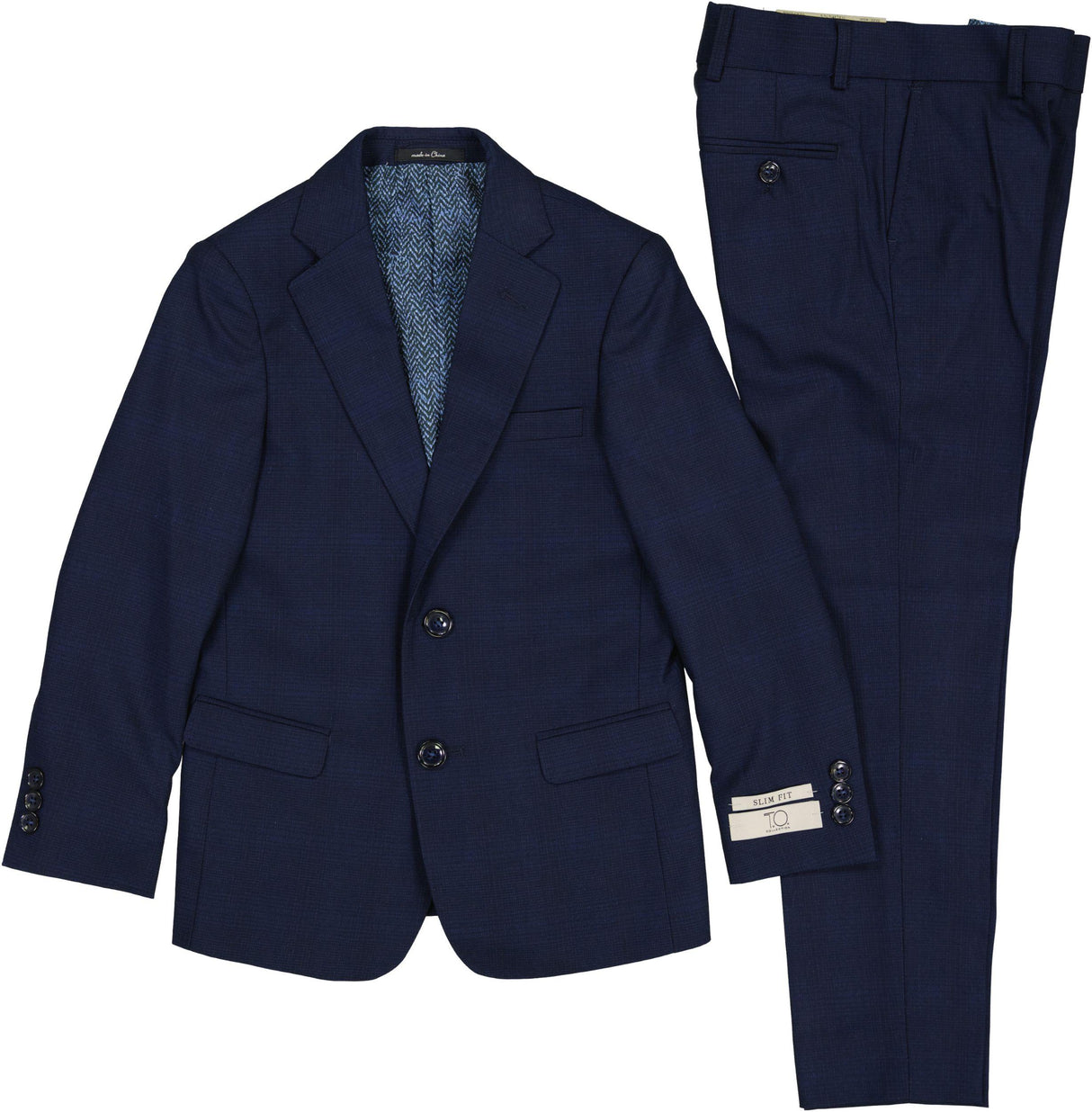 T.O. Collection Boys Navy Fashion Suit - TEA7325 T.O. Collection Boys Navy Fashion Suit - TEA7325