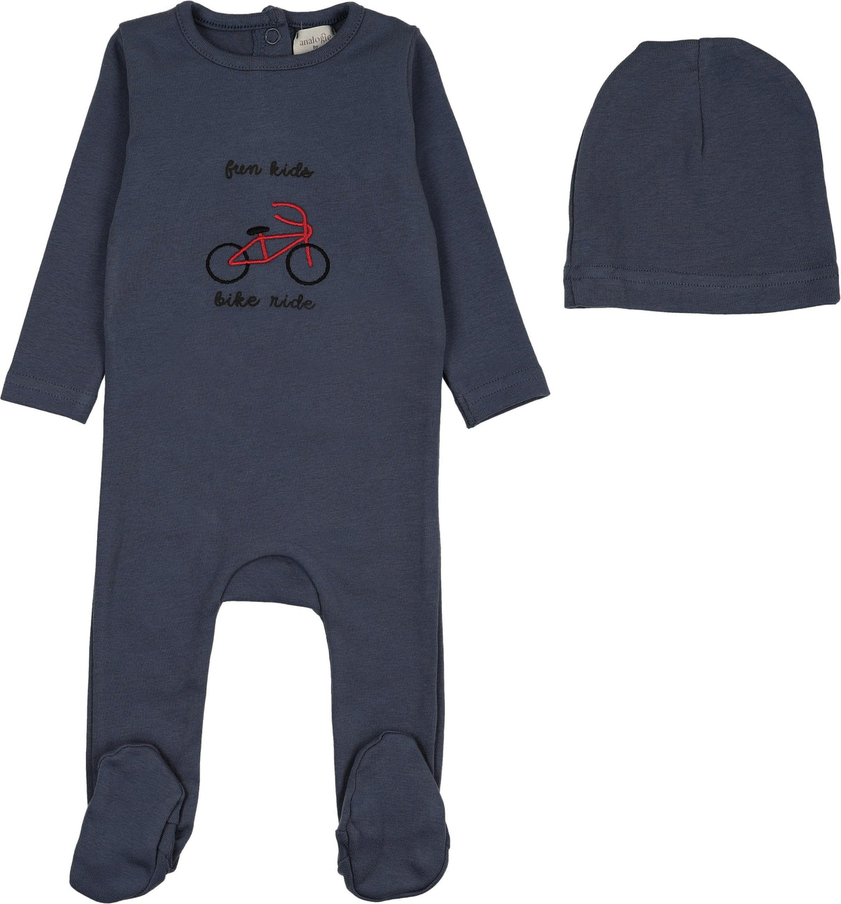 Analogie by Lil Legs Lil People Collection Baby Boys Bike Cotton Footie - AF26S306 Analogie by Lil Legs Lil People Collection Baby Boys Bike Cotton Footie - AF26S306