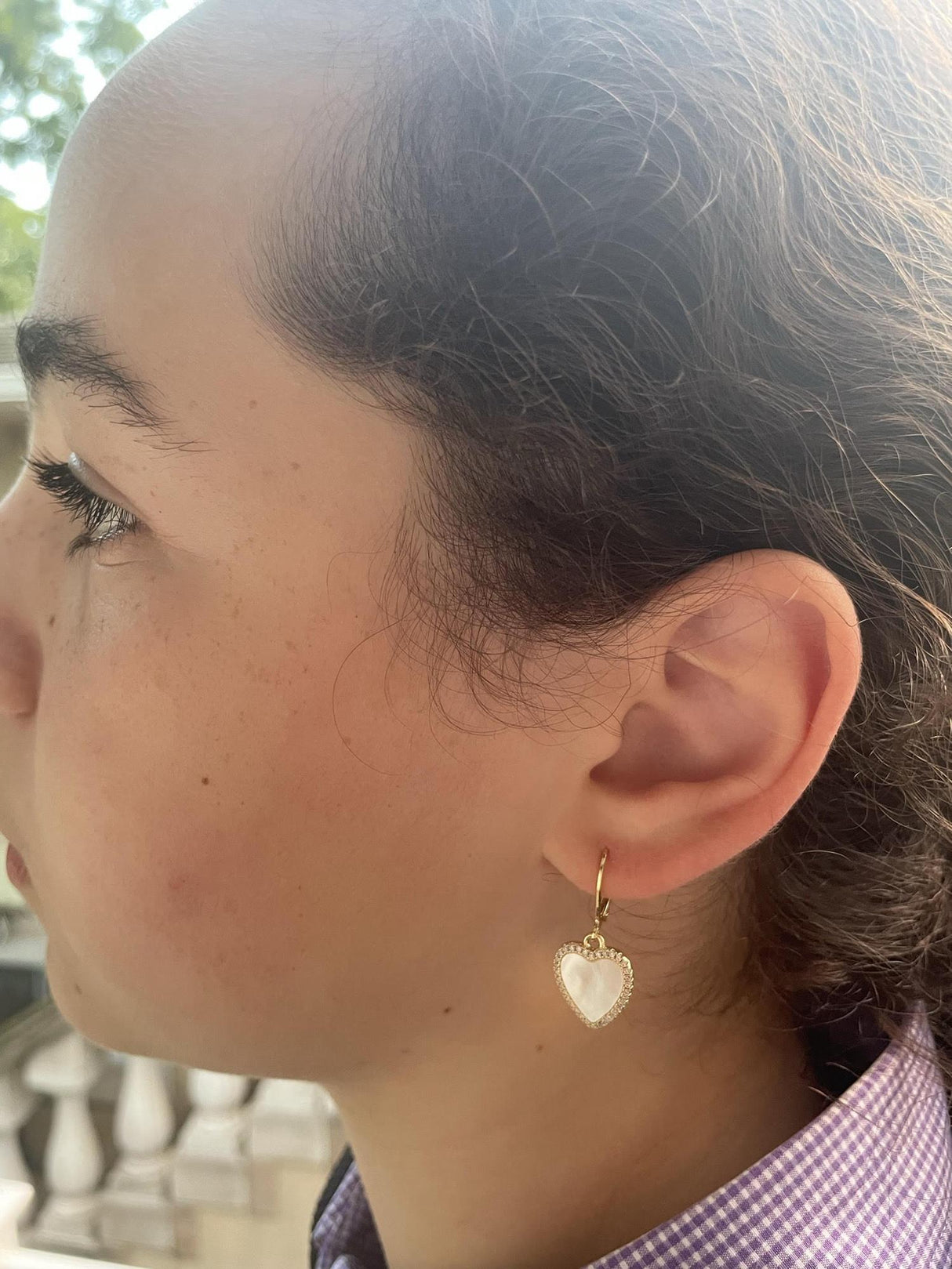 Tiny Gem Girls Pearl Heart Leverback Earring - TG5025-7012 Tiny Gem Girls Pearl Heart Leverback Earring - TG5025-7012