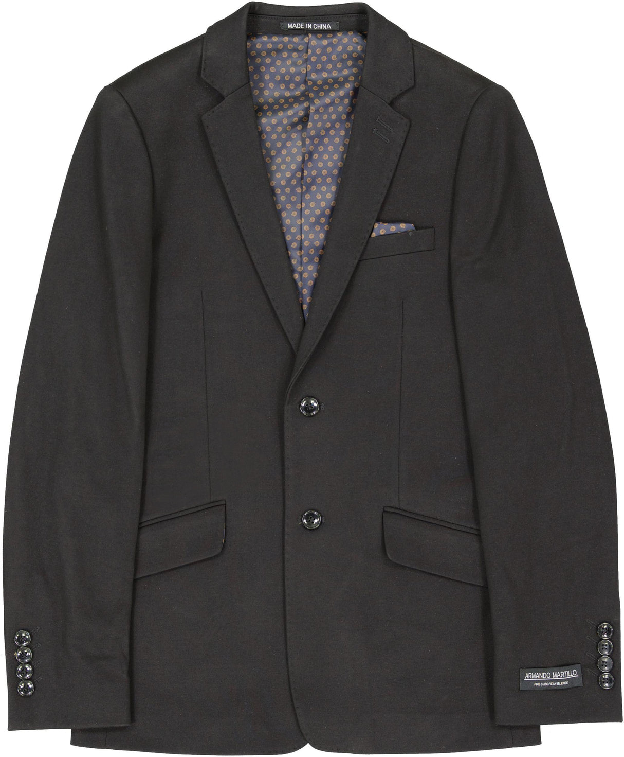 Armando Martillo Boys Black Stretch Suit Separates - 614 Armando Martillo Boys Black Stretch Suit Separates - 614