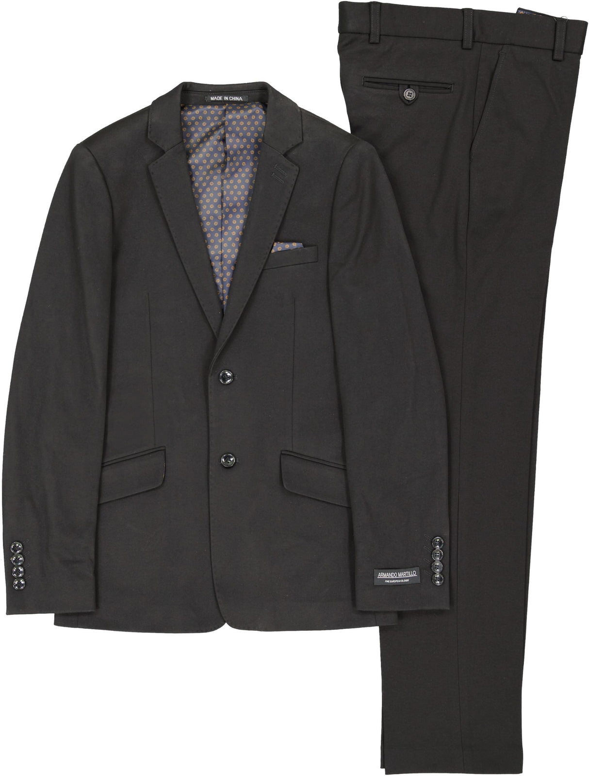Armando Martillo Boys Black Stretch Suit Separates - 614 Armando Martillo Boys Black Stretch Suit Separates - 614