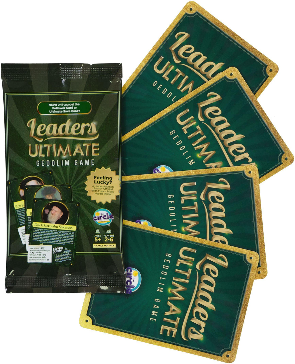 The Circle Gedolim Game Playing Cards 4 Pack - Leaders Ultimate The Circle Gedolim Game Playing Cards 4 Pack - Leaders Ultimate