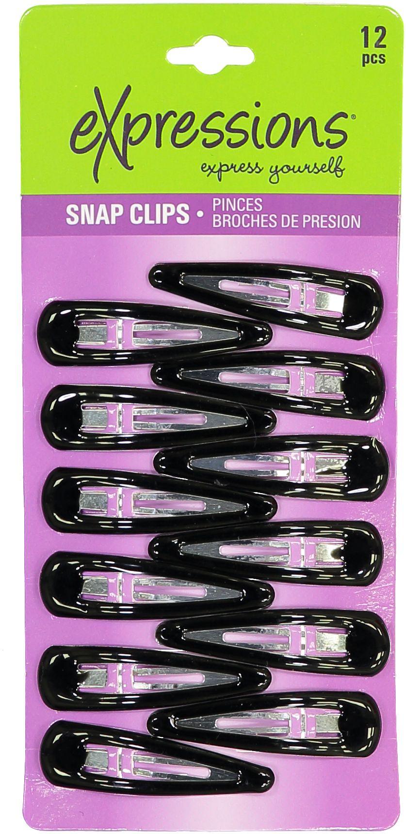 Expressions Snap Clips 12 Pack - AL9878 Expressions Snap Clips 12 Pack - AL9878