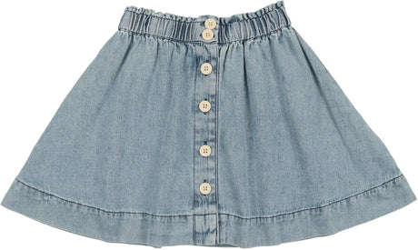 Analogie by Lil Legs Stonewash Collection Girls Short Button Down Skirt