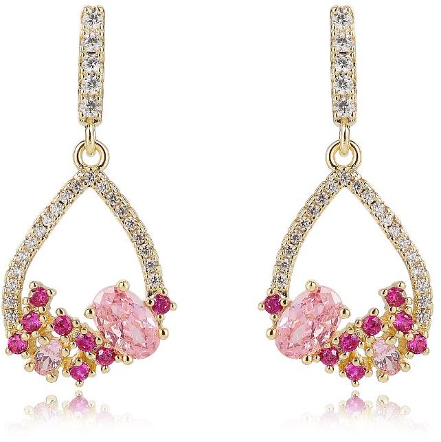Tiny Gem Girls Clustered Stone Hanging Earring - TG7004