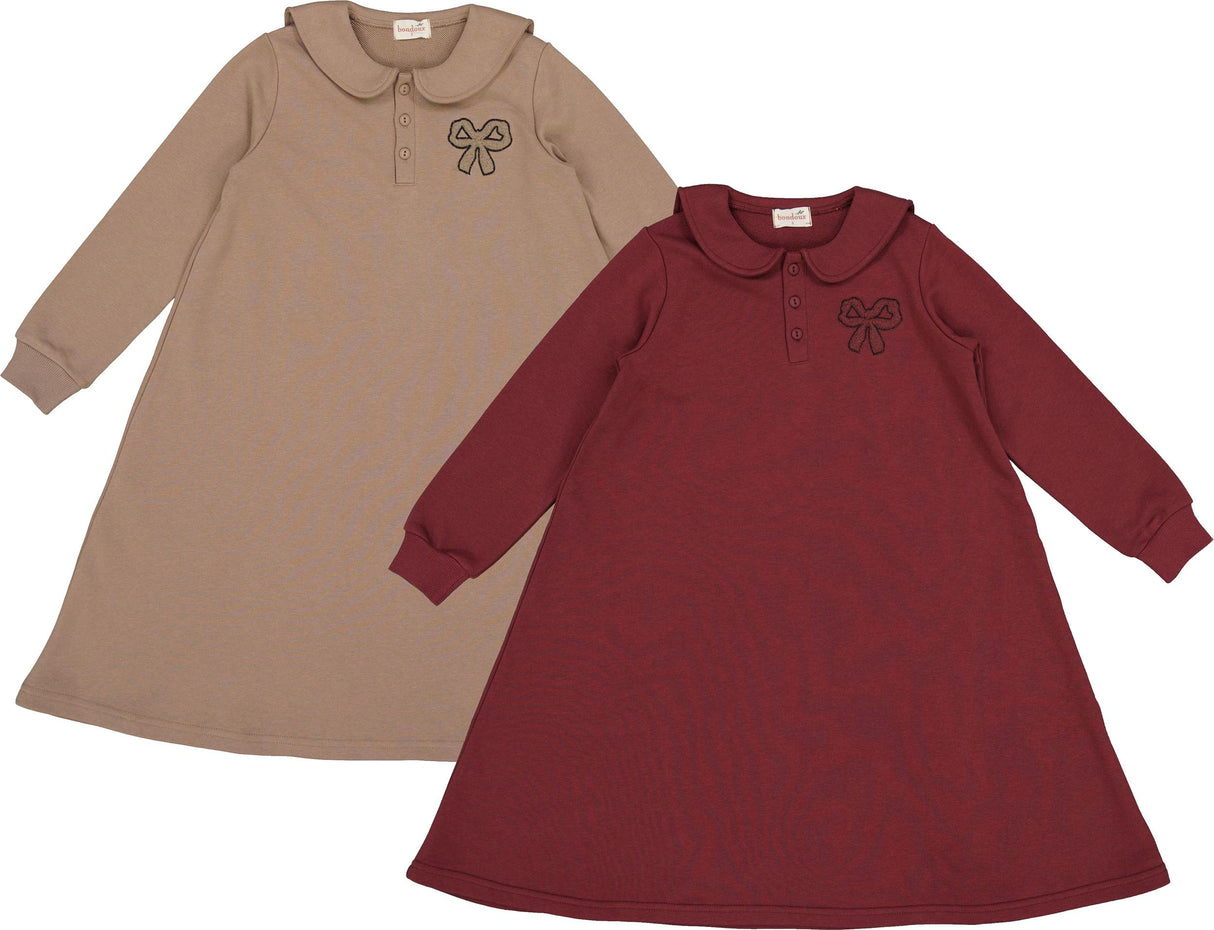 Bondoux Bebe Girls Sherpa Bow Dress - W26-261DR Bondoux Bebe Girls Sherpa Bow Dress - W26-261DR