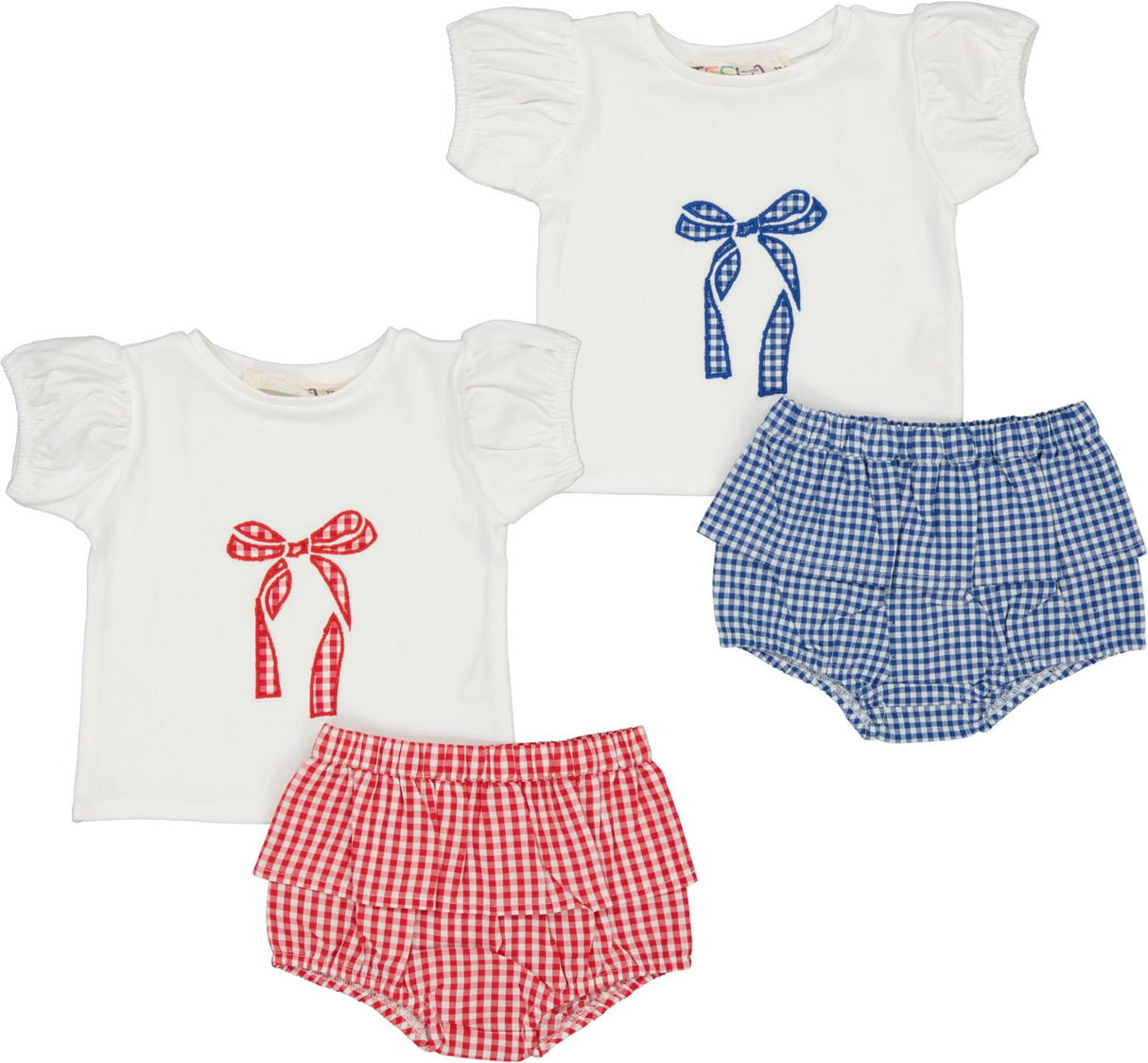 Teela Baby Girls Gingham Outfit - 22-046 Teela Baby Girls Gingham Outfit - 22-046