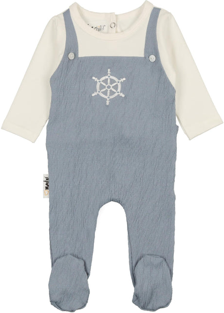 Maniere Baby Boys Sailor Overall Cotton Stretchie - SOFS24