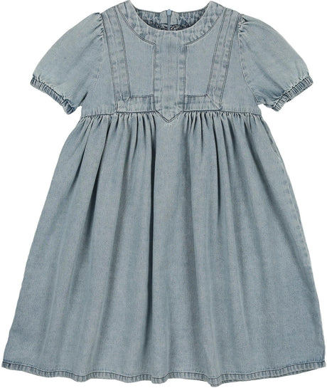 Analogie by Lil Legs Stonewash Collection Girls Panel Short Sleeve Dress