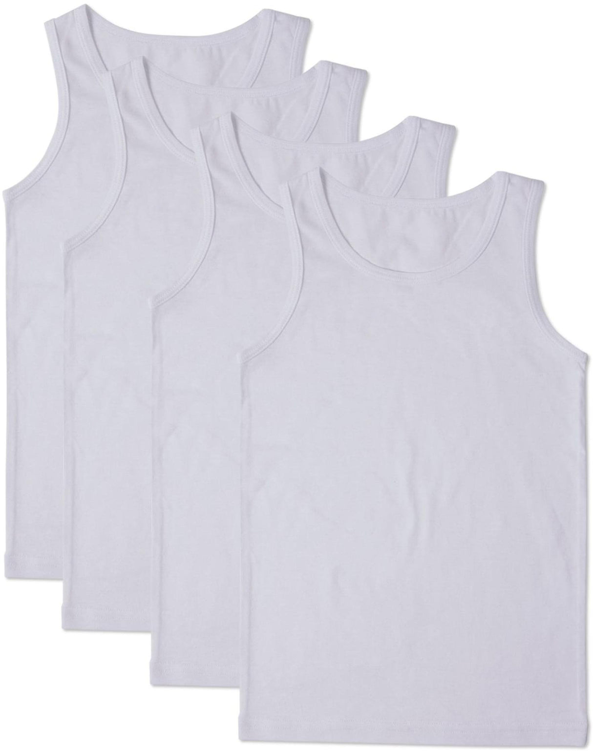 Spot On Basics by Memoi Boys Tank Top Undershirts 4 Pack - SP-6800 Spot On Basics by Memoi Boys Tank Top Undershirts 4 Pack - SP-6800