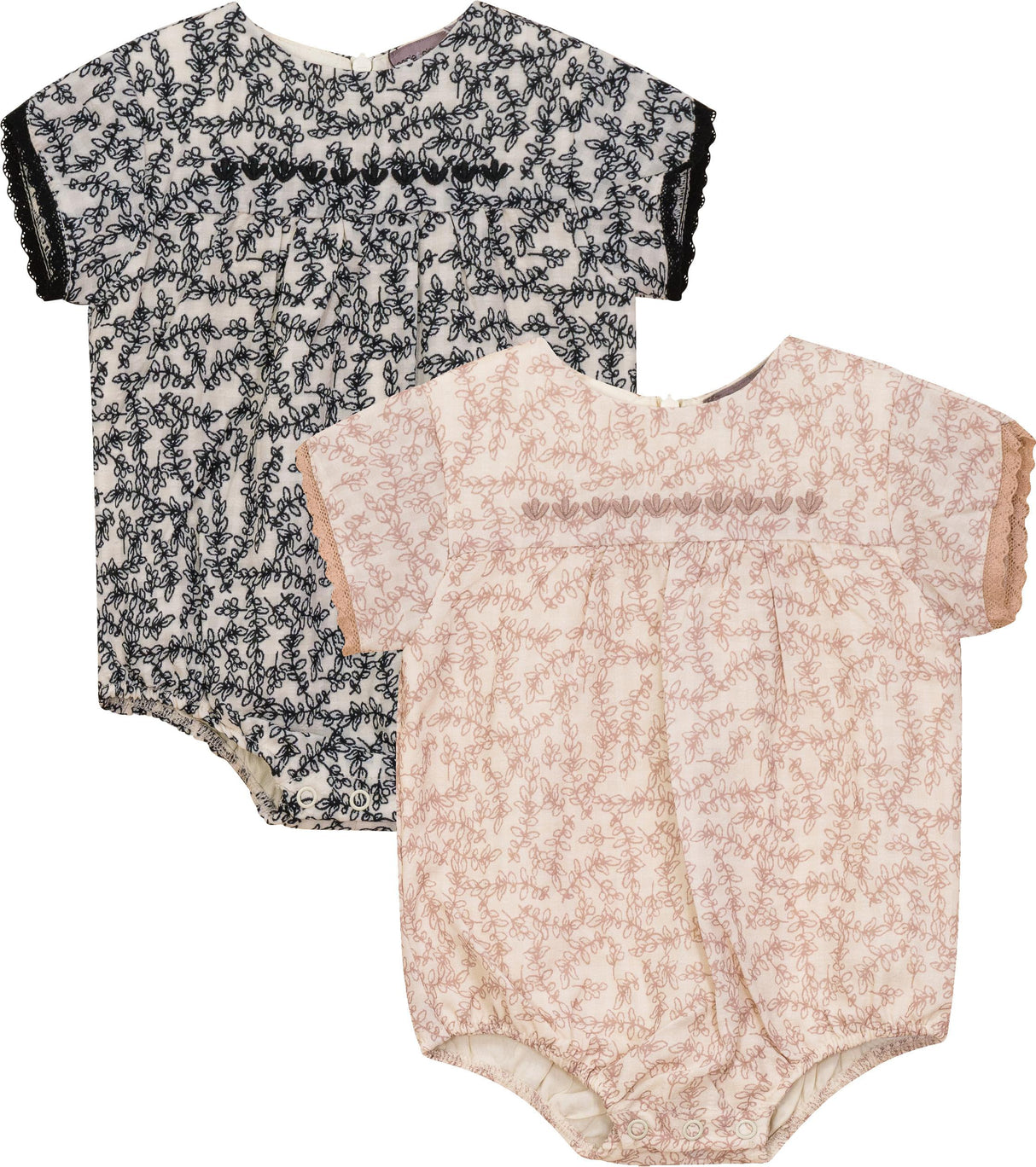 Posie & Pistachio Baby Girls Leaf Print Bubble Romper - SB5CY2565 Posie & Pistachio Baby Girls Leaf Print Bubble Romper - SB5CY2565