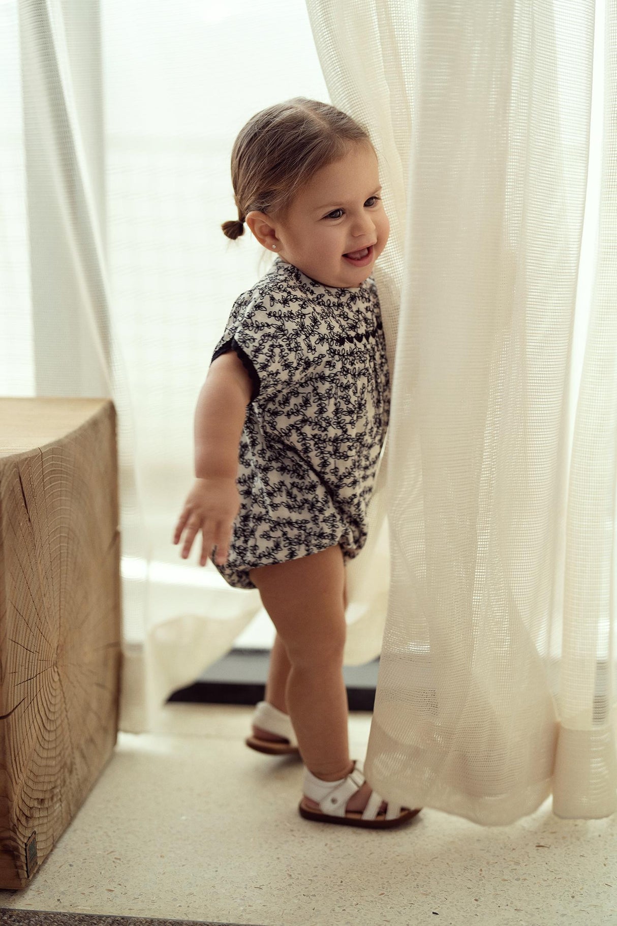 Posie & Pistachio Baby Girls Leaf Print Bubble Romper - SB5CY2565 Posie & Pistachio Baby Girls Leaf Print Bubble Romper - SB5CY2565