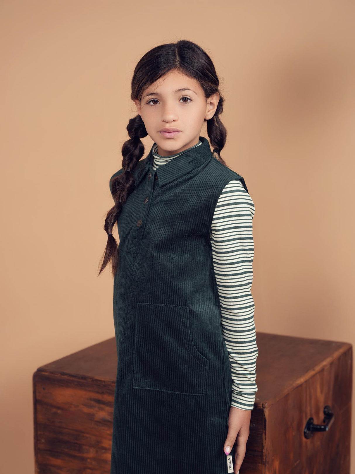 Teela Girls Corduroy Jumper - 21-041 Teela Girls Corduroy Jumper - 21-041