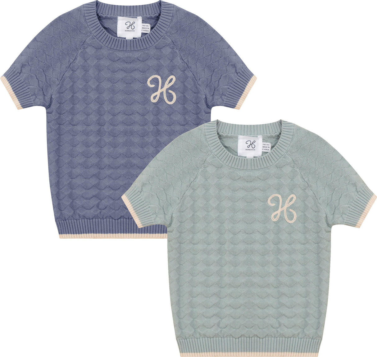Hopscotch Boys Diamond Texture Short Sleeve Sweater - SB5CP7141 Hopscotch Boys Diamond Texture Short Sleeve Sweater - SB5CP7141