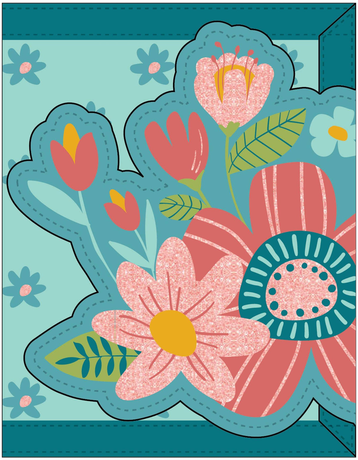 SJ-5201-45D TURQUOISE FLORAL SJ-5201-45D TURQUOISE FLORAL