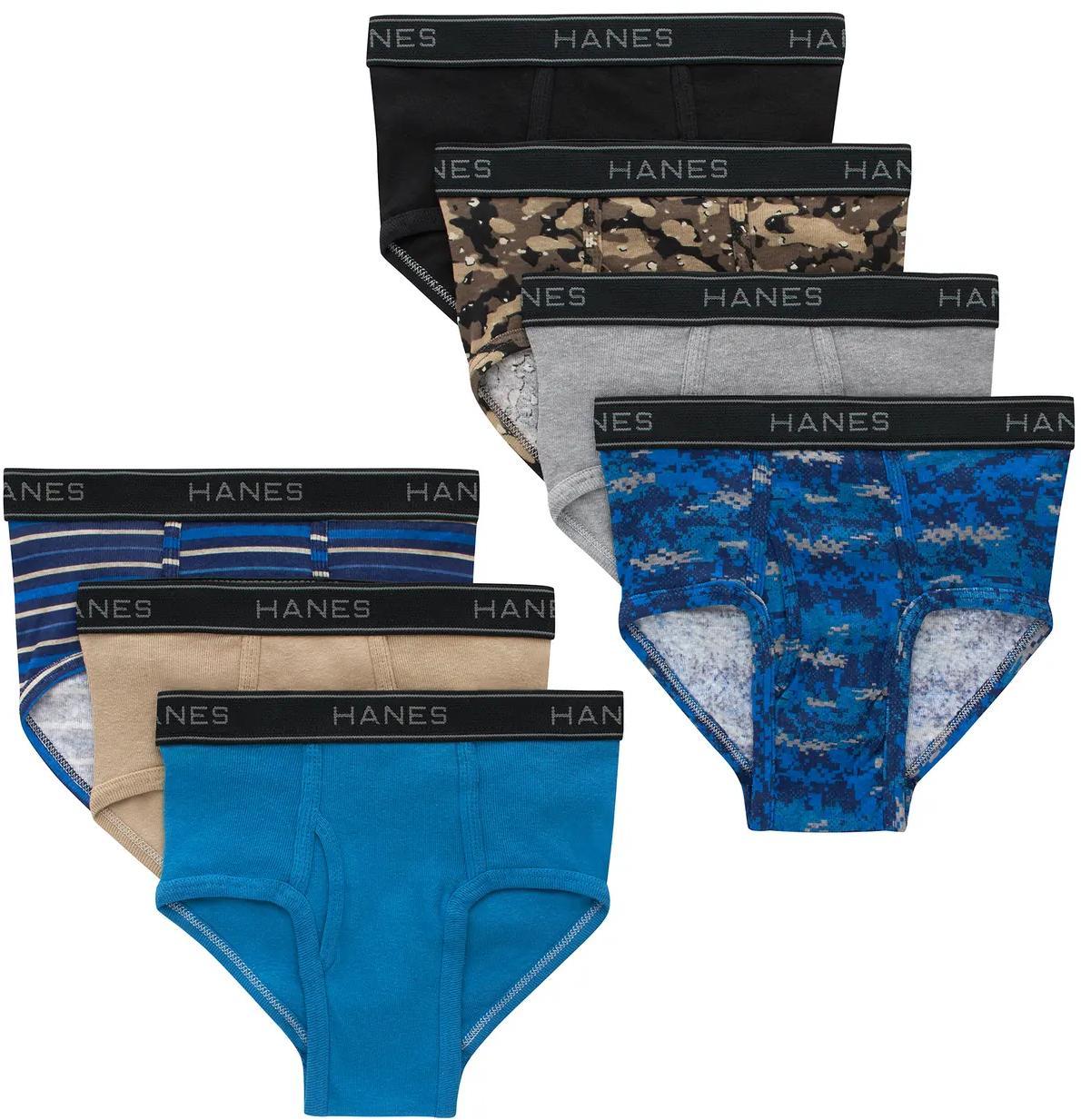 Hanes Boys Assorted Briefs 7 Pack - B780G7 Hanes Boys Assorted Briefs 7 Pack - B780G7