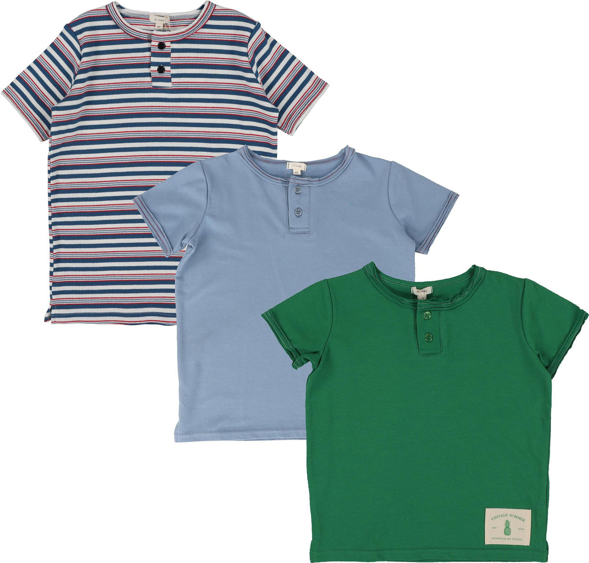 Lil Legs Contrast Collection Boys Girls Henley Short Sleeve T-shirt Tee - CBHT Lil Legs Contrast Collection Boys Girls Henley Short Sleeve T-shirt Tee - CBHT