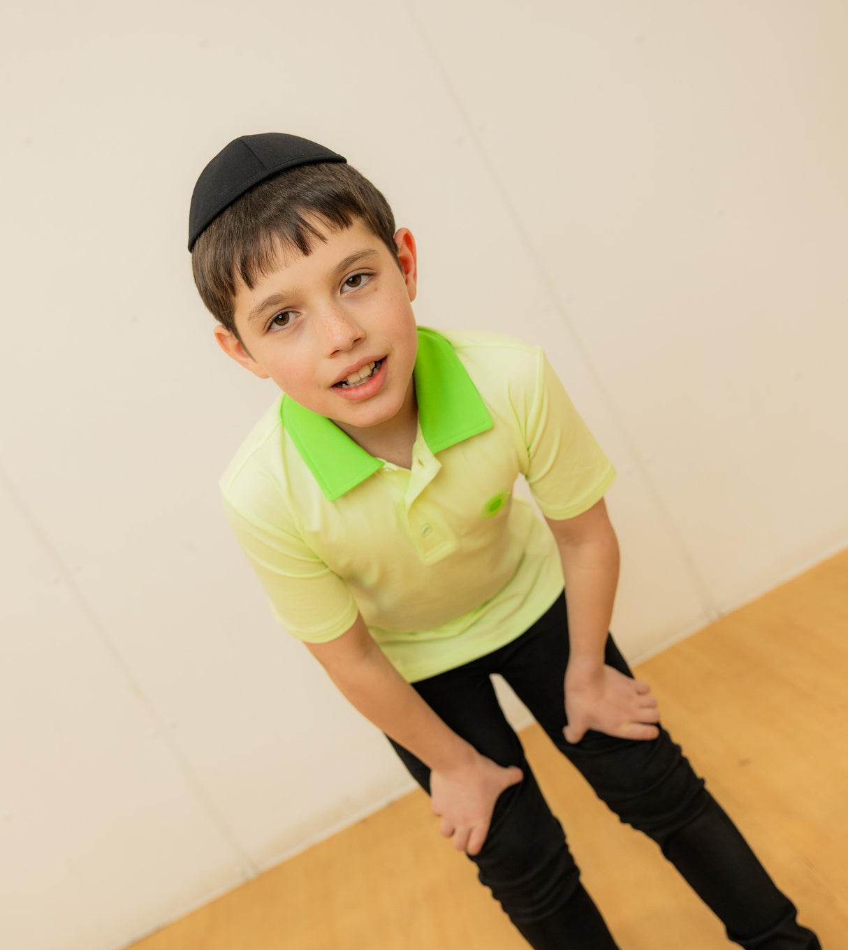 3 Buttons Boys Short Sleeve Polo Shirt - Contrast Collar 3 Buttons Boys Short Sleeve Polo Shirt - Contrast Collar