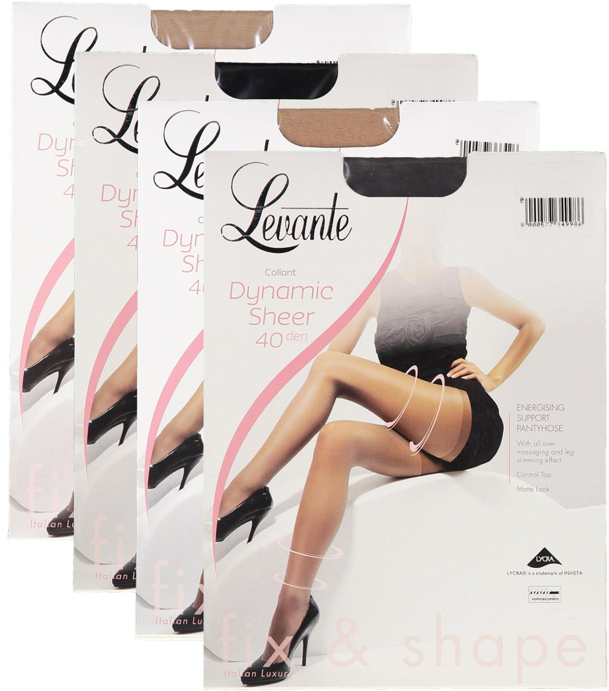 Levante Womens Dynamic Sheer Support Control Top 40 Denier Pantyhose Levante Womens Dynamic Sheer Support Control Top 40 Denier Pantyhose