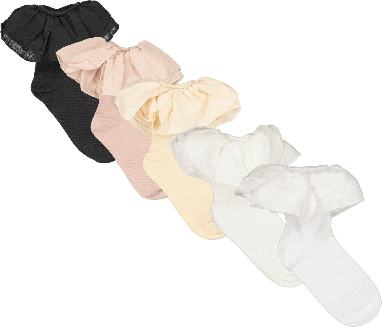 BlinQ Girls Muslin Ruffle Ankle Socks - 632 BlinQ Girls Muslin Ruffle Ankle Socks - 632