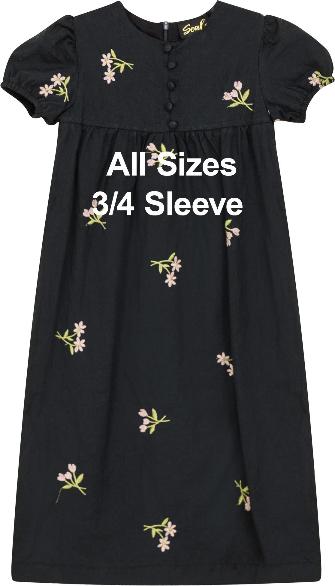 Seal Girls Embroidered Floral Robe - SB5CY2637 Seal Girls Embroidered Floral Robe - SB5CY2637