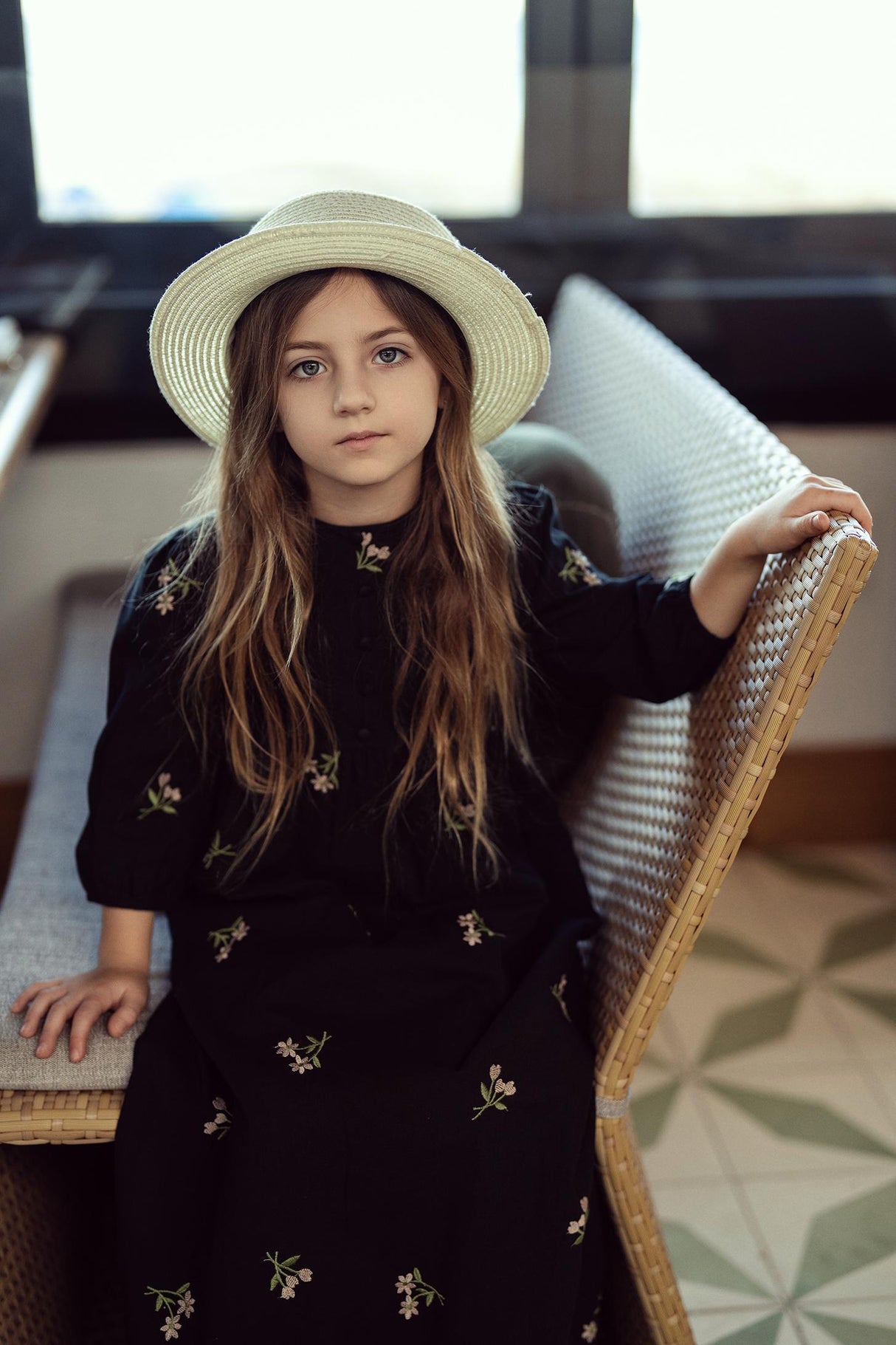 Seal Girls Embroidered Floral Robe - SB5CY2637 Seal Girls Embroidered Floral Robe - SB5CY2637