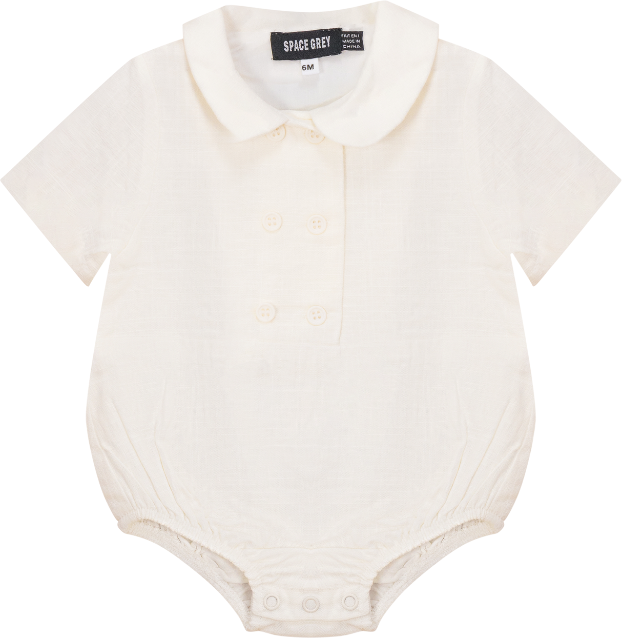 Space Gray Baby Boys Romper - SB5CY2603B Space Gray Baby Boys Romper - SB5CY2603B