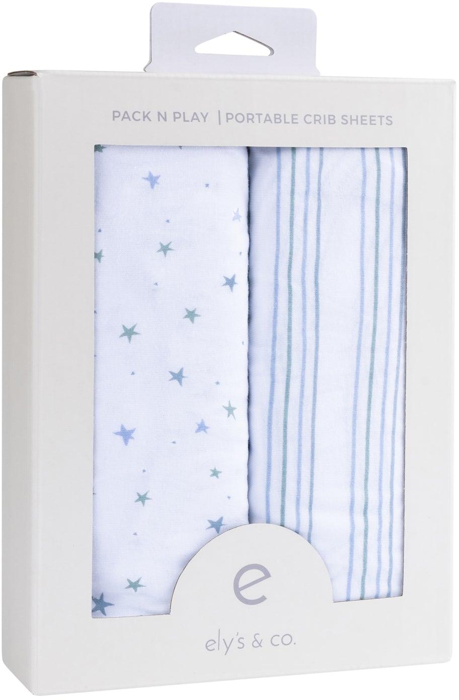 Ely's & Co Stars & Stripes Crib Sheet 2 Pack Ely's & Co Stars & Stripes Crib Sheet 2 Pack