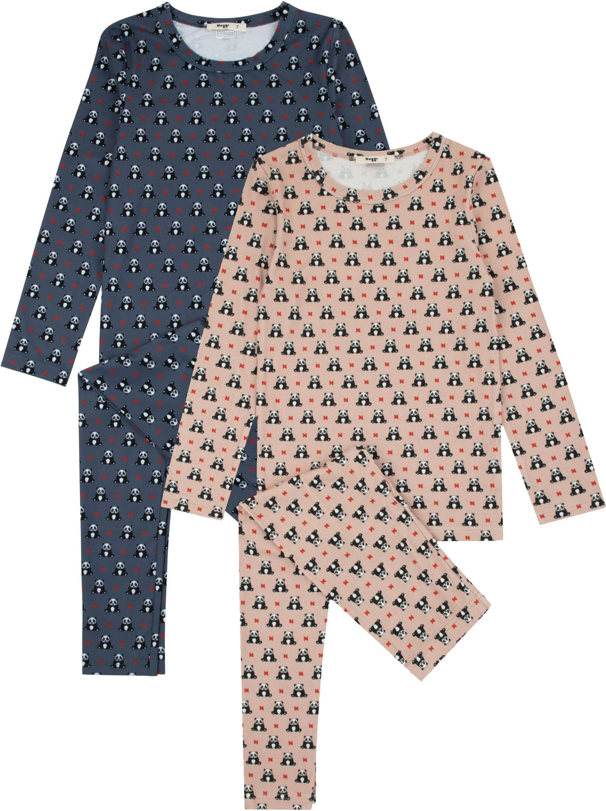 Noggi Boys Girls Panda Pattern Bamboo Cotton Pajamas - 215018 Noggi Boys Girls Panda Pattern Bamboo Cotton Pajamas - 215018