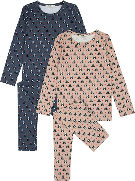 Noggi Boys Girls Panda Pattern Bamboo Cotton Pajamas - 215018 Noggi Boys Girls Panda Pattern Bamboo Cotton Pajamas - 215018