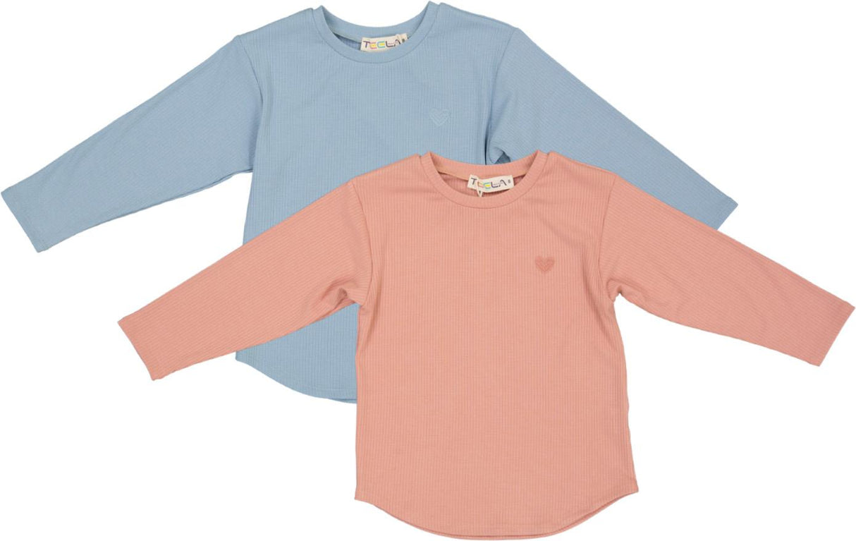 Teela Girls Teens Ribbed 3/4 Sleeve T-shirt - 22-131 Teela Girls Teens Ribbed 3/4 Sleeve T-shirt - 22-131