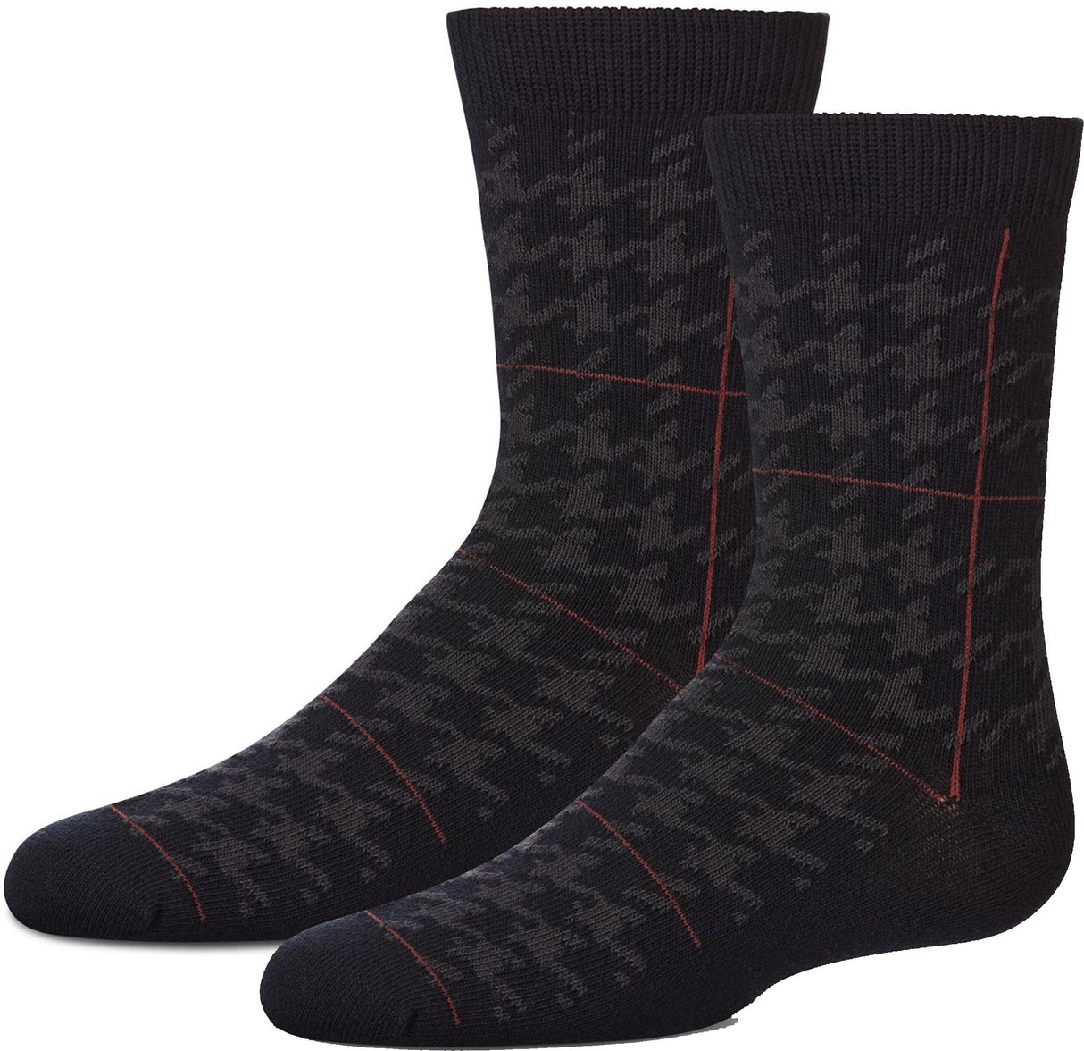 Memoi Boys Houndstooth Plaid Dress Sock - MK-189 Memoi Boys Houndstooth Plaid Dress Sock - MK-189