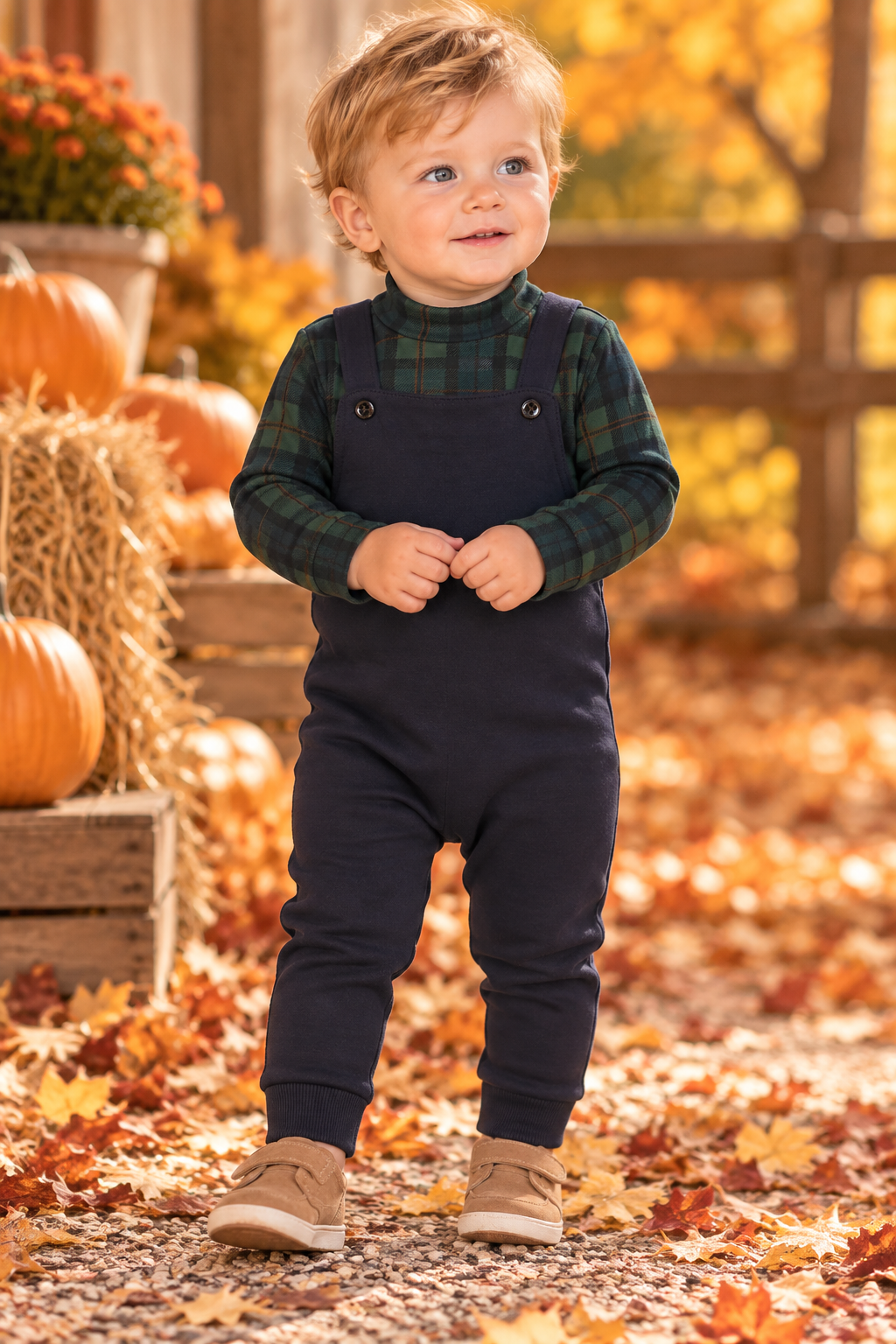 Ely's & Co Baby Boys Girls Scottish Overall Outfit - AW26-0064-0066-BO Ely's & Co Baby Boys Girls Scottish Overall Outfit - AW26-0064-0066-BO