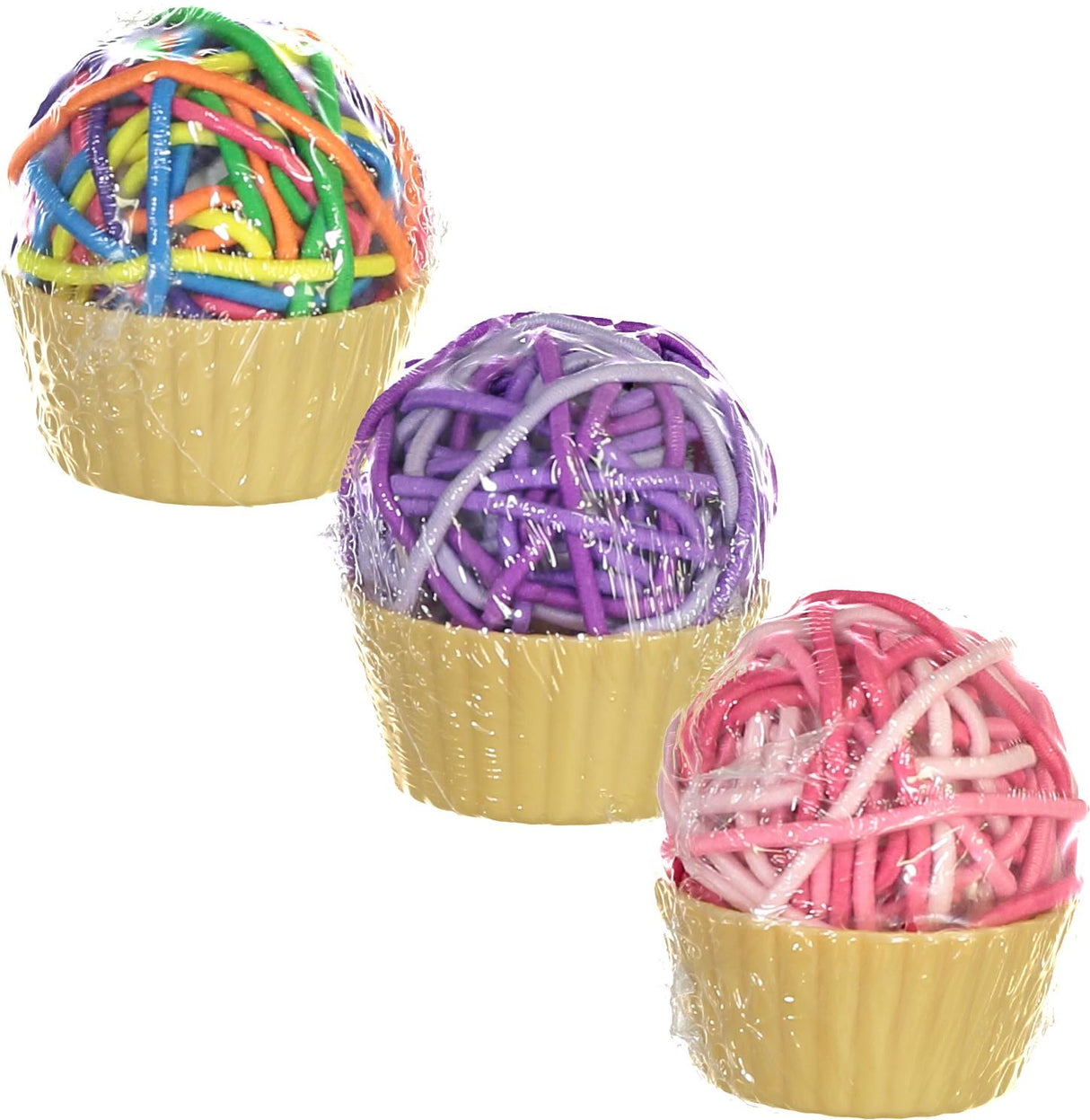 Expressions Ponytail Holder 36 Pack - EXV1031 - Cupcake Expressions Ponytail Holder 36 Pack - EXV1031 - Cupcake